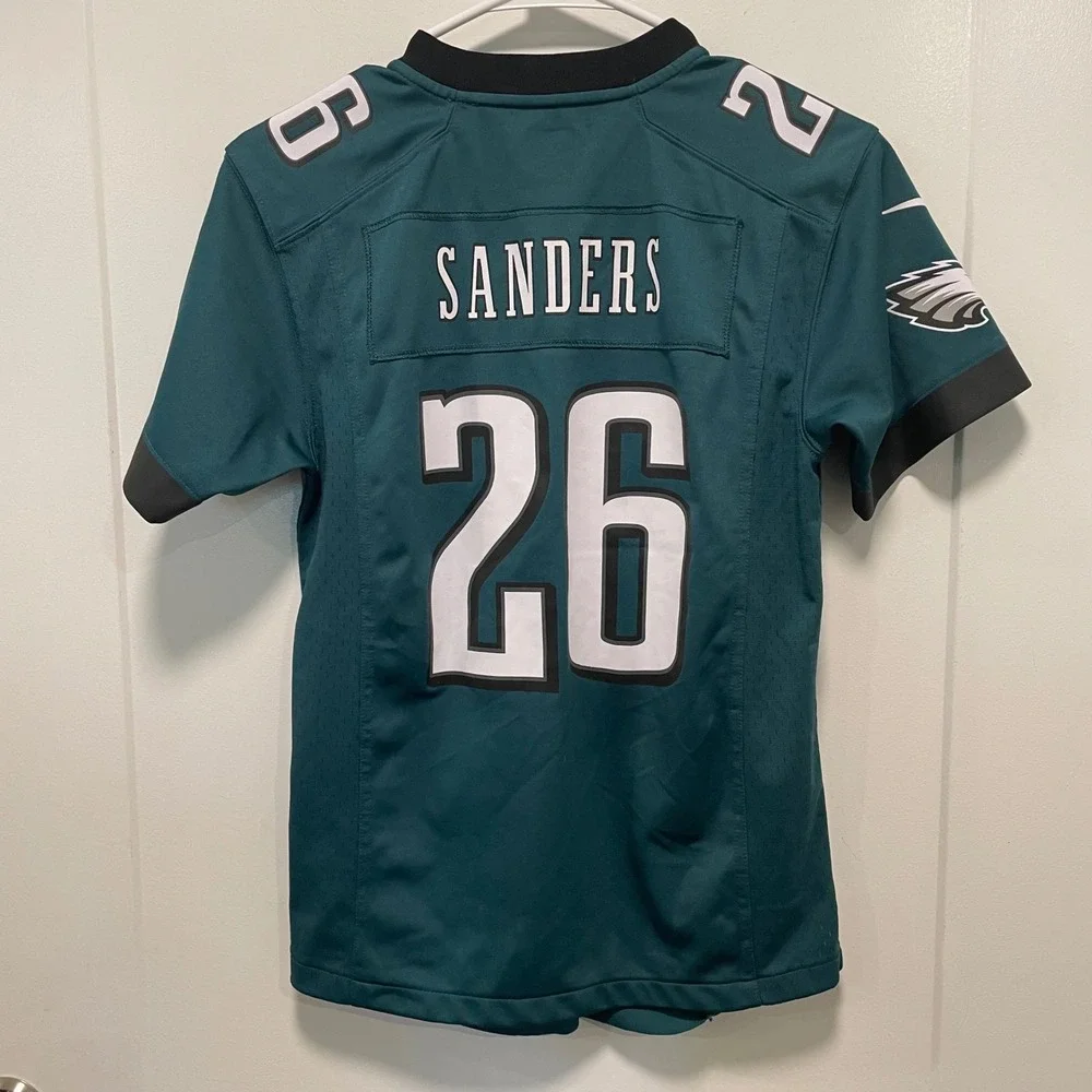 Nike Philadelphia Eagles Miles Sanders 26 Jersey Youth Medium Green NFL Football